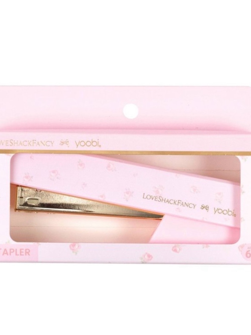 LoveShackFancy Pink Floral Stapler